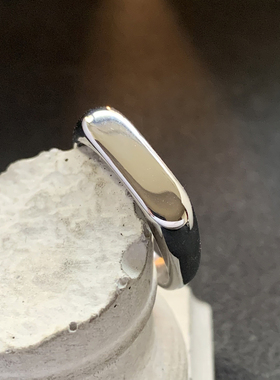 寒光-尾戒北欧钛钢光面窄戒指飒