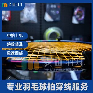 实惠羽毛球拍穿线便宜 专业拉线缠线 空拍上机电脑磅数精准花青