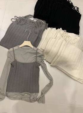 AK 韩国东大门正品女装毛衣吊带针织背心高品质2023秋新款