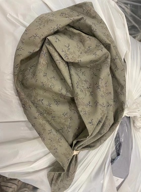 森系复古小碎花蕾丝棉麻小围巾女日韩百搭文艺装饰薄款三角小丝巾