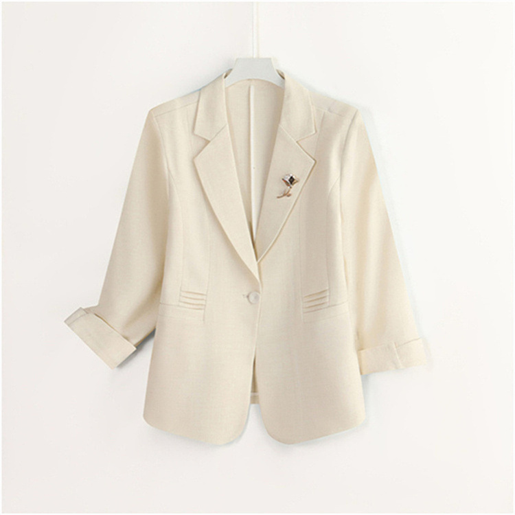 2025新款高档小西服女装30到50岁胖MM大码外套春秋薄款显瘦小西服