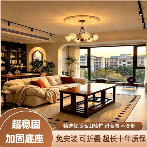 楠竹可折叠烤火桌取暖桌烤火架