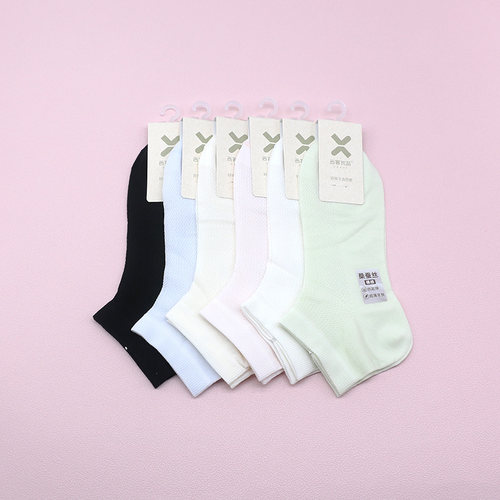 西客优品超薄桑蚕丝网眼女船袜