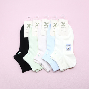 小花纯色简约学生成人女船袜HH2035 超薄半网眼时尚 西客优品 夏款