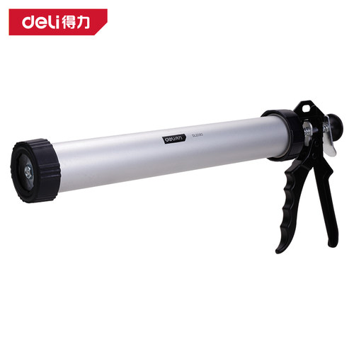 得力铝合金玻璃胶枪压筒式