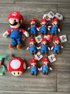 USJ日本环球影城超级玛丽马里奥公仔 耀西路易吉蘑菇头毛绒挂件