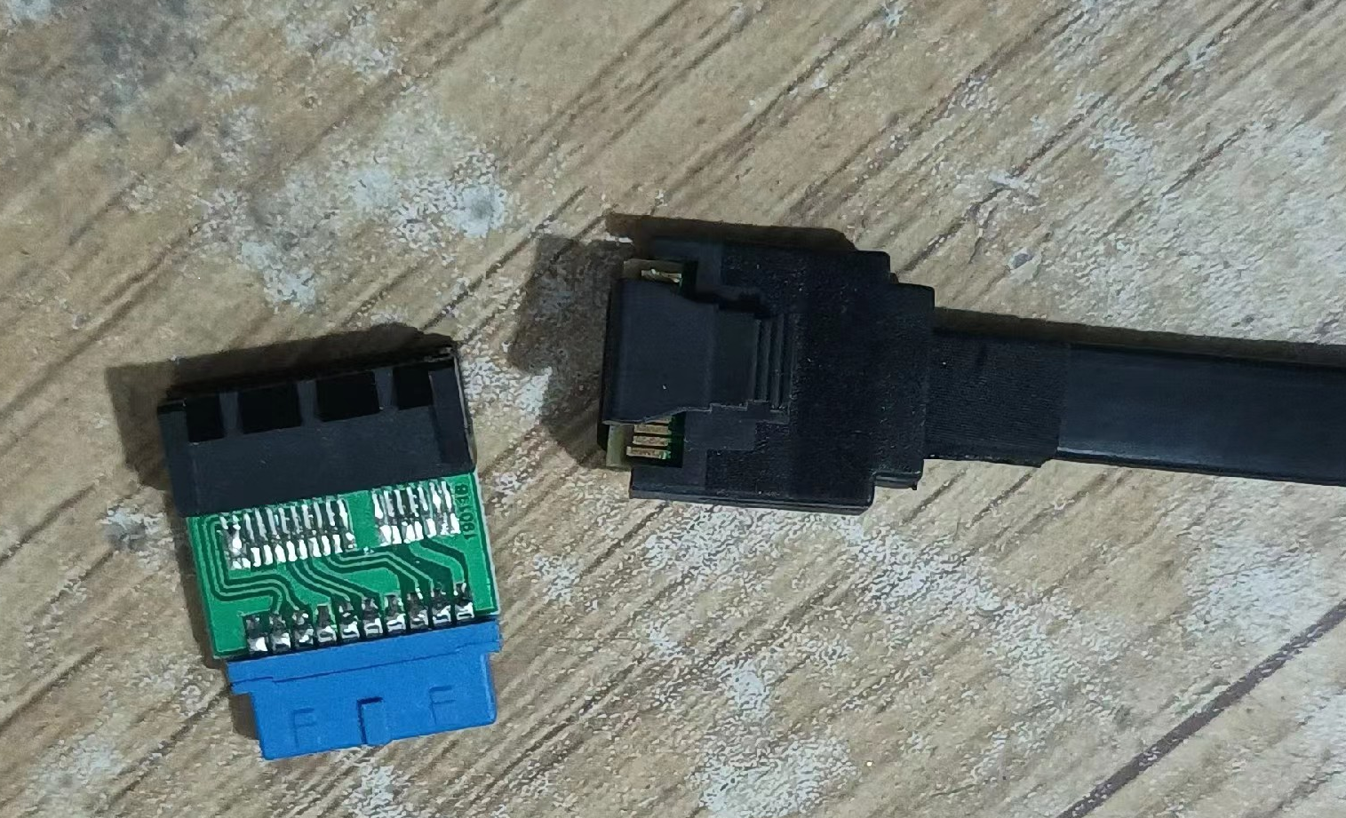 联想机箱前置金手指USB3.0转接普通主板标准通用19针USB3.0转接头