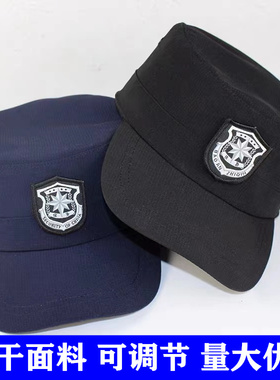 藏蓝色夏季透气黑色保安速干衣帽训练帽鸭舌帽帽战术帽教官帽物业