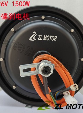 10寸14寸48V6072V 1000w1500W 电摩电动车碟刹维修电机 满盘电机