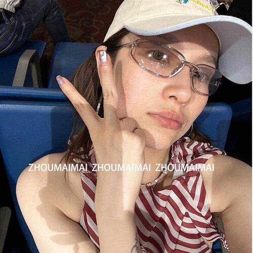 cece博主同款韩系女主智感~26s新款渐层银框太阳眼镜 太阳眼镜女