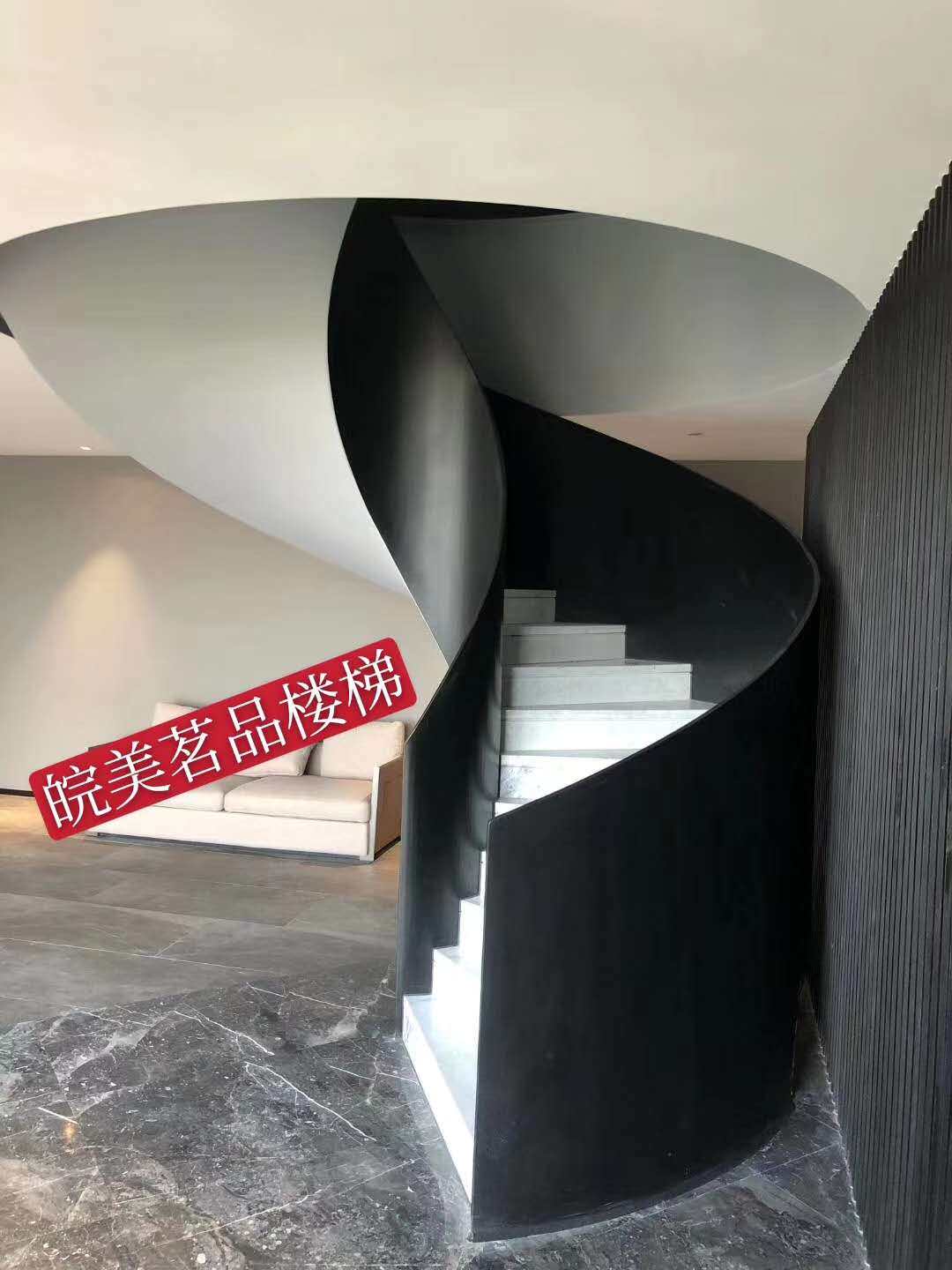 舟山宁波钢板楼梯 高端楼梯 旋转弧形钢板楼梯 钢板楼梯定制在类目 全屋定制, 楼梯, 整体楼梯中 - 来自Buy2taobao.com提供专业的淘宝代购服务