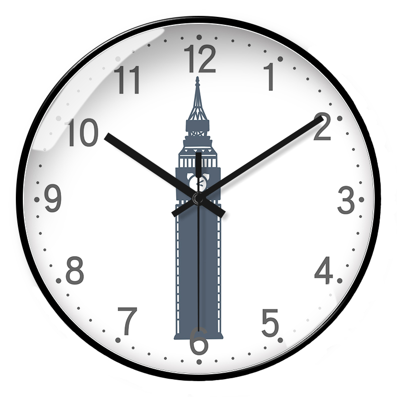 酒店挂钟建筑电波钟静音钟表