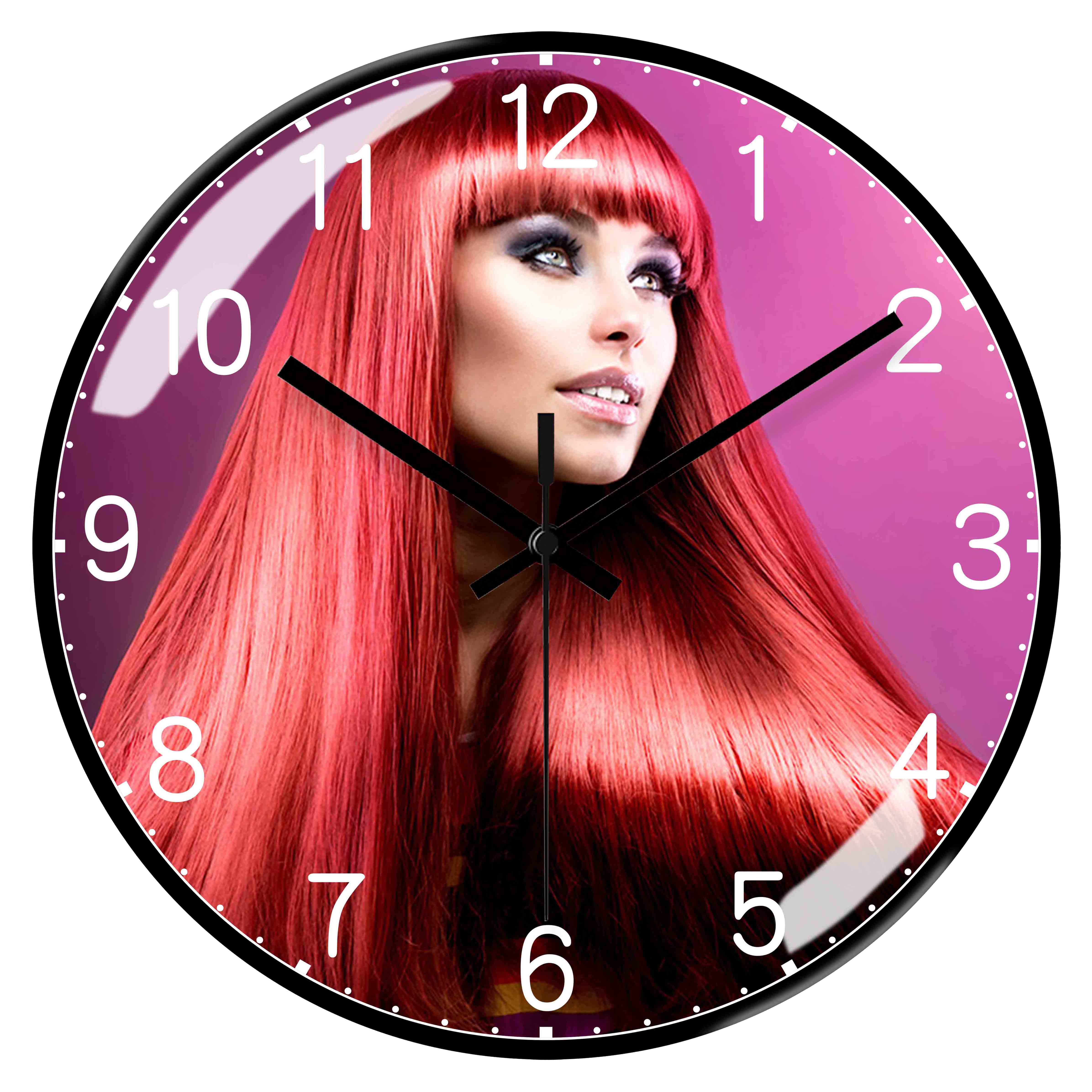 理发店挂钟造型室发型屋钟表