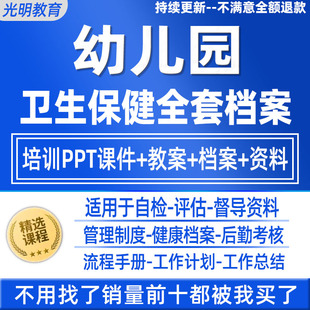 幼儿园卫生保健资料十项制度食堂食谱管理计划培训ppt课件检查表