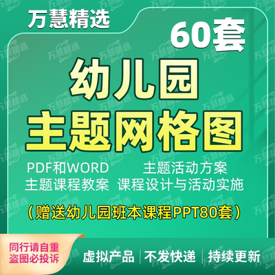 幼儿园主题网络图园本班本课程方案主题活动合集教学实施策略设计