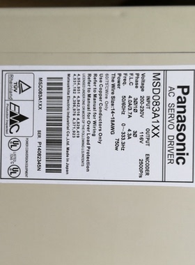 MSD021P4E原装200W伺服驱动器全新质保一年现货包邮询价