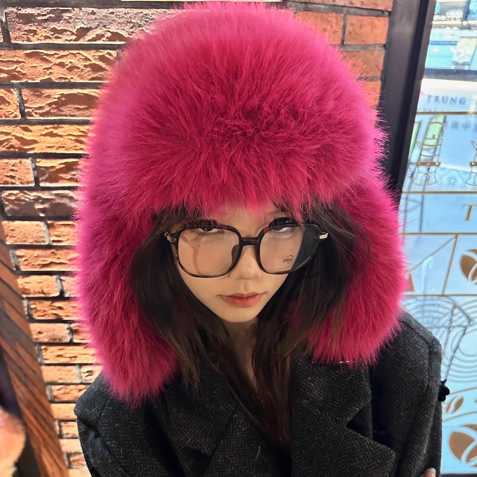 黑框素颜神器眼镜女防辐射