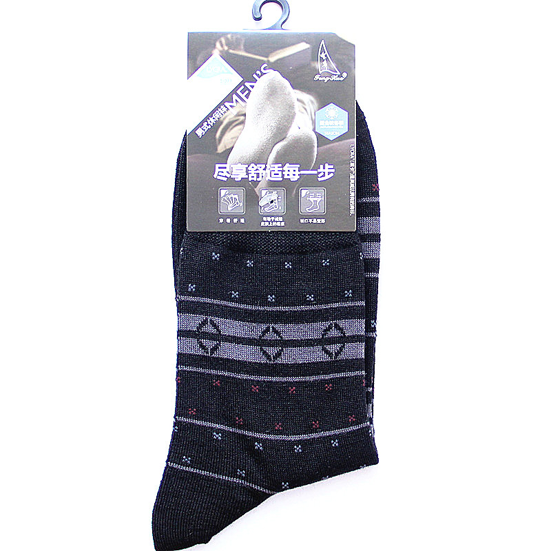 袜子男高筒透气舒适保暖羊毛袜