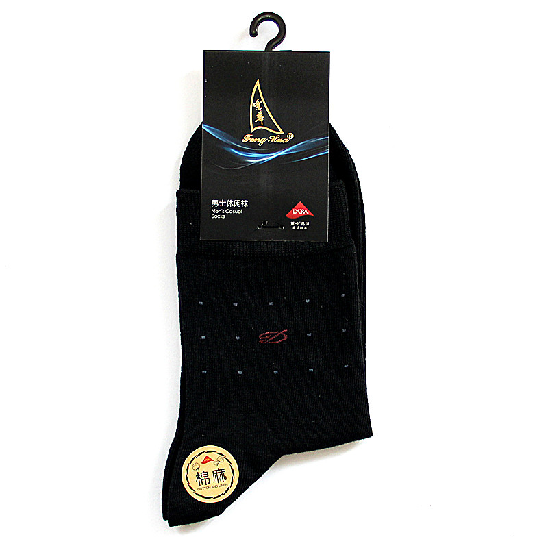 潮棉麻运动风青年吸汗时尚休闲袜