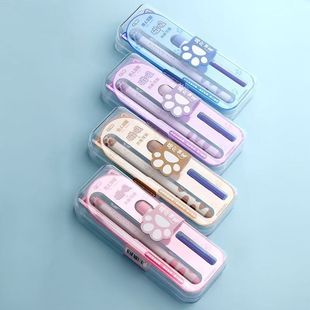 传人网红新款猫爪热敏可擦钢笔磁吸小学生练字专用替换墨囊钢笔