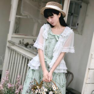 （定金）铃兰雾弥短袖点纱开衫Lolita洛丽塔日常优雅春夏新款