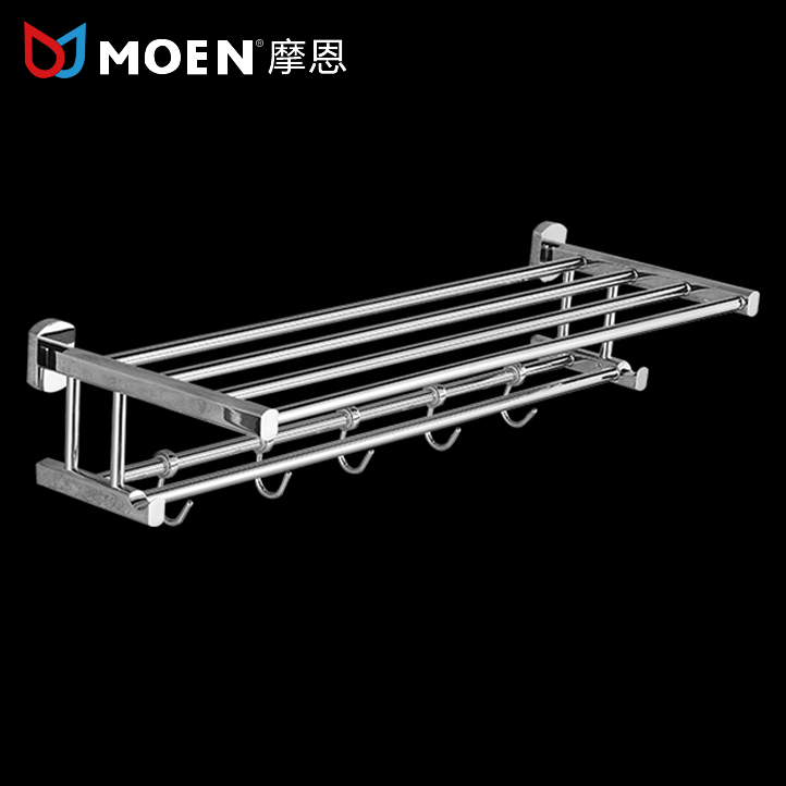 卫生间毛巾架全铜浴巾架双层毛巾挂钩置物架浴室五金挂件壁挂