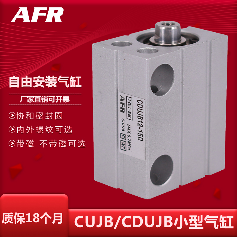 蓝泰小型自由安装型气缸CUJB12-CDUJB12-5-10-15-20-25-30-35-40