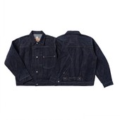 ACE浮生出品1944大战type1单口袋强捻原色赤耳丹宁牛仔衣夹克