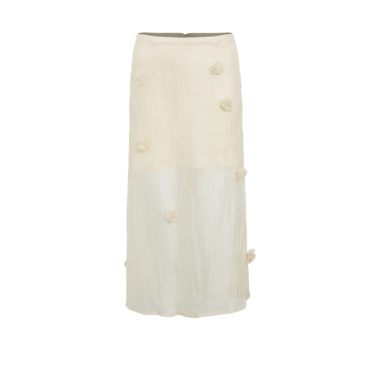 UR&DC2025春季新款高级感气质魅力氛围感立体花朵装饰鱼尾半身裙