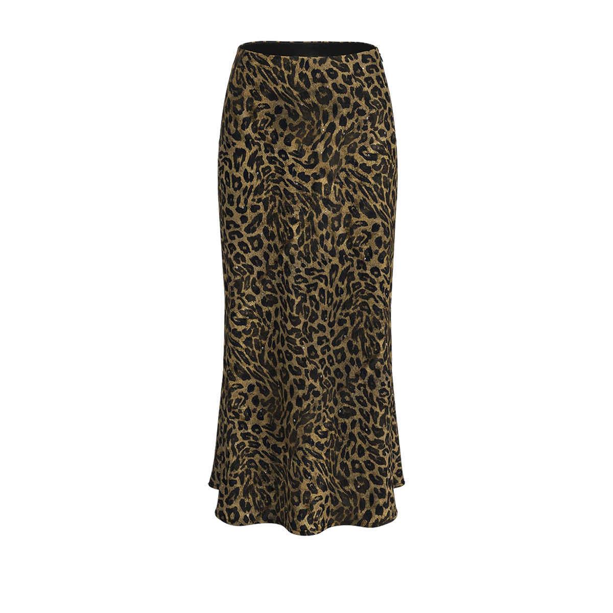 UR&DC2024冬季新款高级感都市摩登魅力气质豹纹印花鱼尾裙半身裙