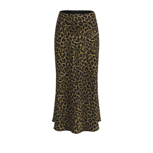 UR&DC2024冬季新款高级感都市摩登魅力气质豹纹印花鱼尾裙半身裙