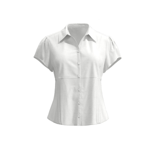 UR&DC2025夏季新款法式气质时尚百搭后腰系带开襟短袖衬衫女上衣