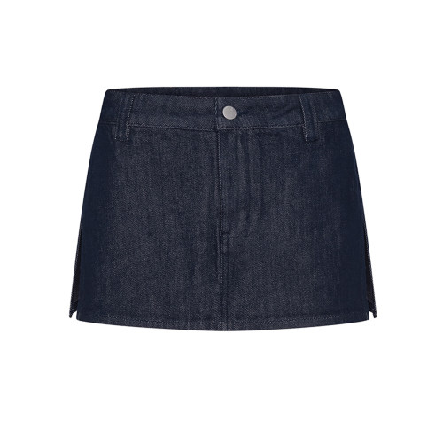 UR&DC2026夏季新款潮流复古简约百搭拼接开衩超短牛仔半裙短裙子