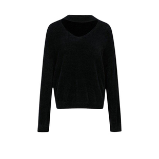 UR&DC2024秋冬新款法式轻熟风气质设计感镂空小心机针织衫女毛衣