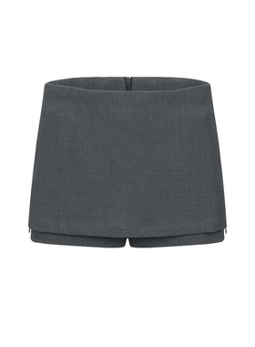 UR&DC2025夏季新款百搭简约假两件拼接设计感超短款短裤女裙裤子