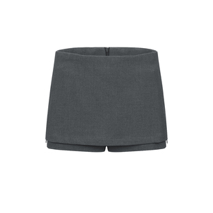 UR&DC2025夏季新款百搭简约假两件拼接设计感超短款短裤女裙裤子