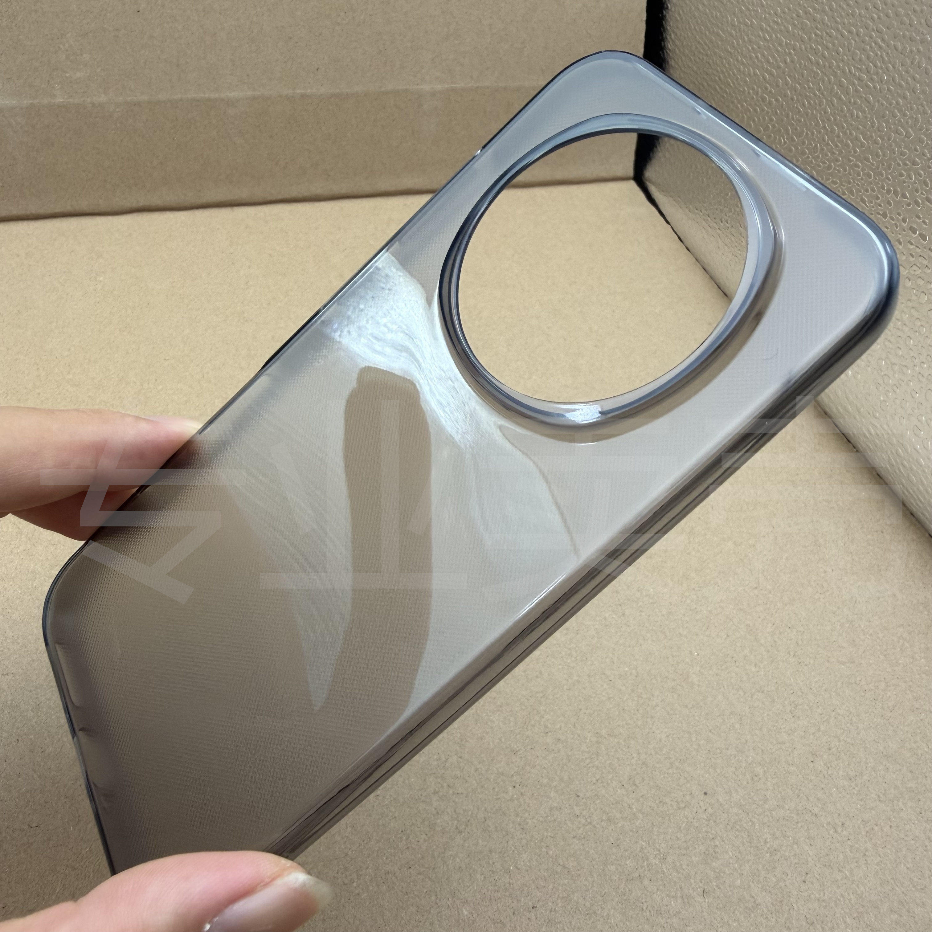 适用荣耀magic8原装手机壳 Magic8原配透明软壳 原厂黑色半透壳