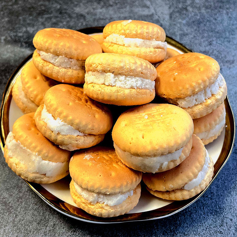 云南普洱景东特产夹心饼点心下午茶香蕉饼夹沙饼豆沙儿时80后零食