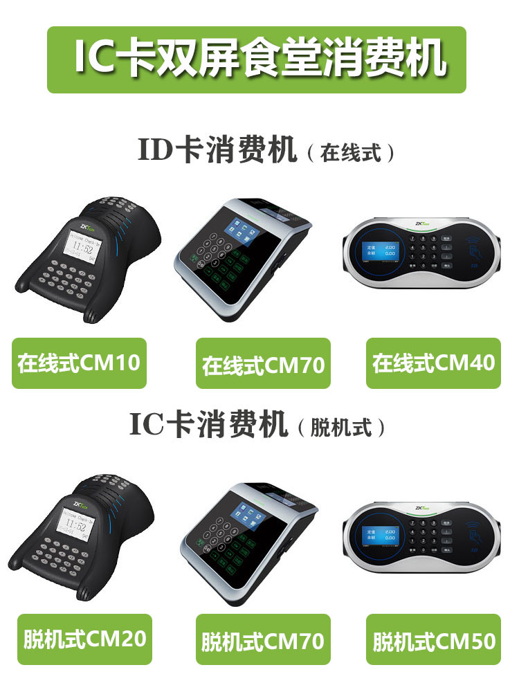 食堂消费机zkteco售饭机消费机