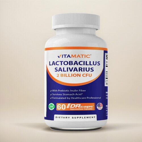 Lactobacillus Salivarius 2 Billion美国成人益生菌肠胃保健60粒