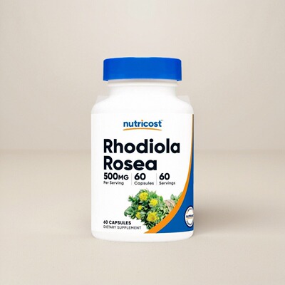 Nutricost红景天胶囊Rhodiola Rosea 500毫克60粒脑力专注力帮助
