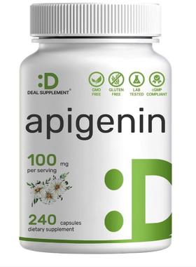 美国成人芹菜素胶囊保健品Apigenin活性生物类黄酮情绪100mg240粒