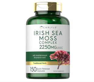 美国代成人爱尔兰海苔胶囊牛蒡根免疫力帮助Irish Sea Moss保健品