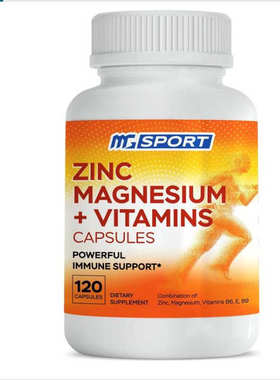 MgSport Magnesium Zinc镁锌补充剂含维生素B6、B9肌肉恢复EZ-MG