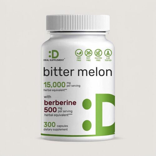 美国苦瓜+小檗碱胶囊Berberine 成人血糖保健控糖Bitter Melon300