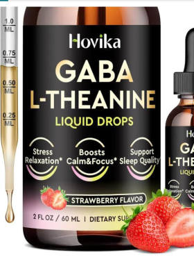 GABA L-Theanine +醉茄甘氨酸镁维生素C+B6睡眠放松平静情绪成人