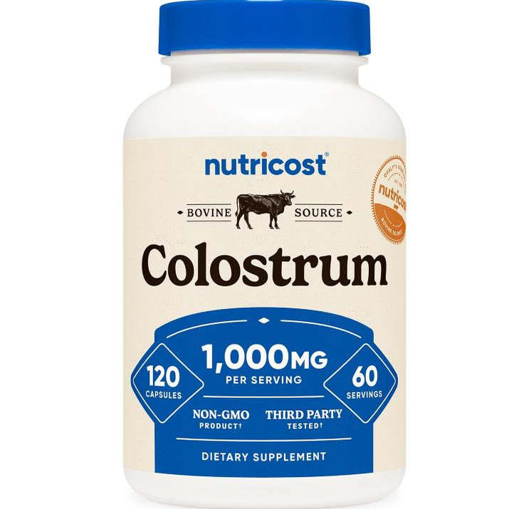 Nutricost成人牛初乳胶囊保健Colostrum 1000毫克120粒免疫力帮助