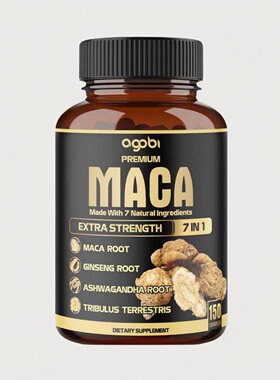 美国成人男士女性玛咖根胶囊Maca Root 红参根Shilajit 7合一保健