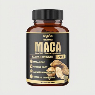 美国成人男士女性玛咖根胶囊Maca Root 红参根Shilajit 7合一保健