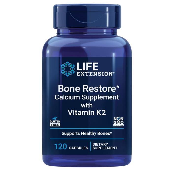 Life Extension Bone Restore K2强骨骨骼健康补充剂3种可吸收钙